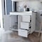 Tuhome Ferretti Base Cabinet, Three Drawers, Double Door, Four Legs, White MIB6763 - alternate 2